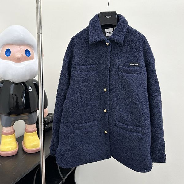 完売人気 ミュウミュウ ブークレブルゾン ジャケット 偽物